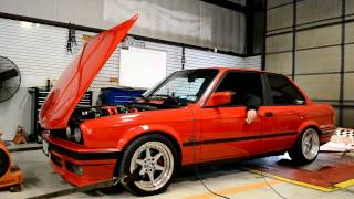 M42 Turbo 10psi E30 318is BMW Dyno Pull 3 [upl. by Ardath]