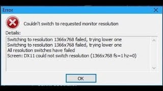 🚩 Couldnt switch to requested monitor resolution [upl. by Jo35]