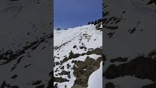 Walking on the snow Looking view Riederalp Switzerlandshorts [upl. by Retswerb347]