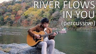 River Flows In You percussive fingerstyle guitar [upl. by Sileas552]