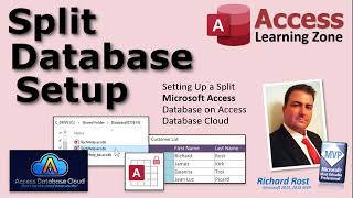 How to Set Up a Split Shared Microsoft Access Database using Access Database Cloud FEBE [upl. by Ardrey]