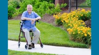 Lumex® Walkabout Lite Four Wheel Rollator [upl. by Drazze]