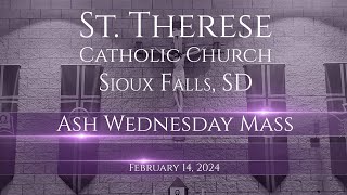 Ash Wednesday Mass  21424 [upl. by Annaillil]