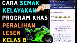 Cara Semak Kelayakan Lesen B Full [upl. by Suivatal232]