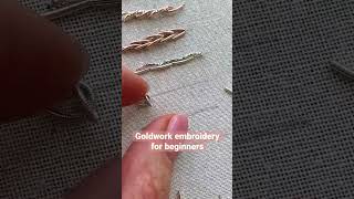 Goldwork embroidery for beginners [upl. by Nyrehtak601]