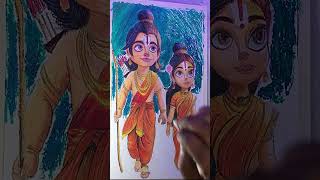 Ram Sita Drawing Easy Step By Step। Ram Sita Drawing Easy Step Step With Colour। Part3 shorts [upl. by Roscoe]