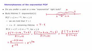 Memoryless property of exponential distribution [upl. by Angel]