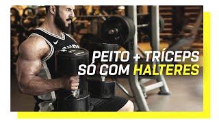 Treino de peitoral e tríceps só com halteres A de ABC [upl. by Tila]