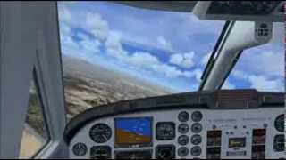 FSX Beechcraft King Air 350 landing Centennial [upl. by Eilatan]