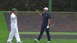 Jon Rahm skips to a holeinone on No 16  Masters Tuesday [upl. by Noak627]