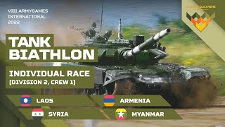 Tank biathlon Individual race Crew 1  Division 2 Armenia Laos Myanmar Syria [upl. by Naanac]