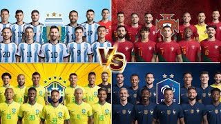 Argentina2022 VS Brazil2022 VS Portugal2022 VS France2022💪 Ultra Ultimate VS🔥 [upl. by Liag]