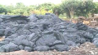 Lava flow in Pahoa Oct 30 2014 [upl. by Jarita144]