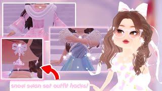 royale high outfit hacks with the new snow swan set [upl. by Nelubez795]