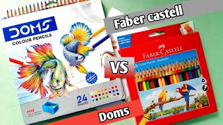 Doms colour pencil VS faber castell colour pencil set [upl. by Demeter86]