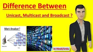 Difference Between Unicast Multicast and Broadcast  in hindi [upl. by Susej444]