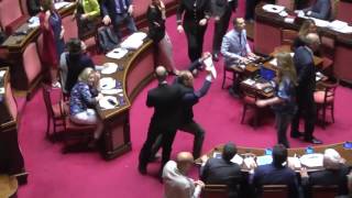 I put spongebob music over Italian Parliament quarrel [upl. by Annoyek803]