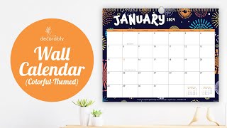 📅 Brighten Your Space with Our Colorful 2024 Wall Calendar 🌈  20242025 Calendar Landscape 🌟 [upl. by Akcemat230]