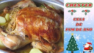 CHESTERPERU COM BATATAS RECHEADO COM FAROFA DE MIÚDOS SUCULENTO Receitas P Natal e Ano Novo [upl. by Nosecyrb392]