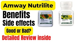 Amway nutrilite daily benefits in hindi  nutrilite daily multivitamin tablet review [upl. by Endys]