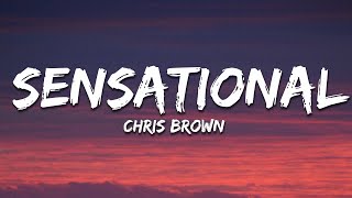 Chris Brown  Sensational Lyrics ft Davido amp Lojay [upl. by Ahsataj102]