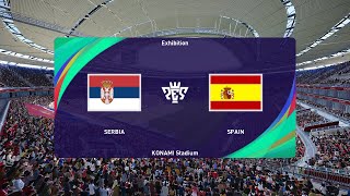 Serbia vs Spain 05092024 UEFA Nations League PES 2021 [upl. by Eihtak665]