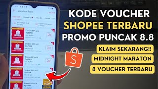 8 Kode Voucher Shopee Edisi 88 2024  Promo Puncak 8 Agustus  Klaim sekarangg [upl. by Lucic783]