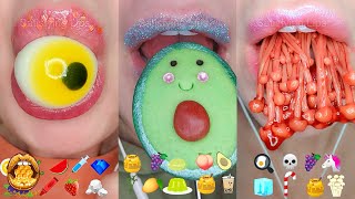 14 Minutes For Sleep Relax Study ASMR Satisfying Eating Emoji Food Compilation Mukbang [upl. by Nesyla357]