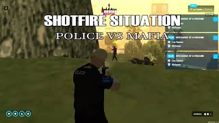 අපිත් වැඩ්ඩො සර් LSPD💙 VS MAFIA🖤 3 Vs 6 Shootout Situation  MR KAVIYA [upl. by Ellenohs]