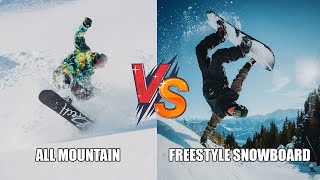 All Mountain vs Freestyle Snowboard  Whats the Difference [upl. by Strander874]