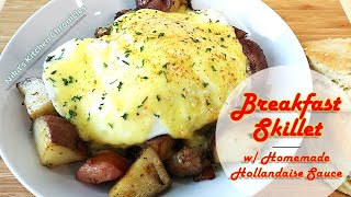 How to Make the BEST Breakfast Skillet wHomemade Hollandaise Sauce [upl. by Shaia]