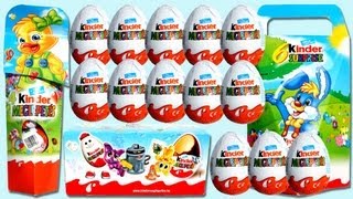 16 Kinder Surprise Eggs Unboxing Old Series from 2007  2008  2009 Kinder Surprise Eggs [upl. by Kerrison501]