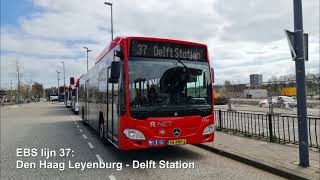 EBS lijn 37 Den Haag Leyenburg  Delft Station  2021 [upl. by Nolrev]