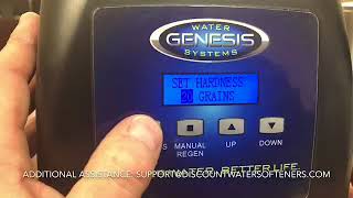 Genesis Upflow or Premier Water Softener Programming  DWS [upl. by Ettelliw]