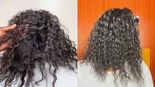 HOW TO DETANGLE MATTED CURLY SYNTHETIC WIGRestore Curly wigHow To Bring Old Wig Back To Life [upl. by Nicki]