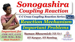 Sonogashira Coupling Reaction Sonogashira Coupling Reaction Mechanism With Problems CSIRNET GATE [upl. by Dulcinea]