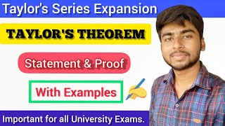 State and Proof Taylors Theorem l Taylors Series Expansion l Maths Analysis [upl. by Oicirtap]