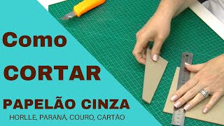 Como Cortar Papelão Cinza  como Cortar Papel Holler  Hörlle Reto e Redondo Manualmente [upl. by Nirrac]