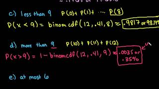 Binomial Probability with TI84 [upl. by Terina]