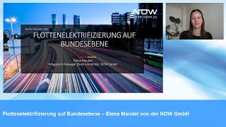 „Flottenelektrifizierung auf Bundesebene“ – Elena Mandel von der NOW GmbH – „electrivenet LIVE“ [upl. by Moon]