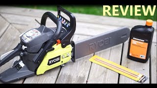 Ryobi 14 in 37cc 2Cycle Gas Chainsaw Review [upl. by Drusy183]