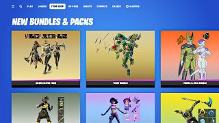 All New Skin Bundles showcase in Fortnite TMNT Gilded Elites Frieza amp Cell [upl. by Denae245]