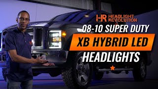 Huge Lighting Upgrade for the 2008  2010 Ford Super Duty XB Hybrid Headlight Review and Install [upl. by Orimisac]