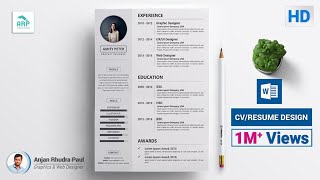 How to Create a CVRESUME template in Microsoft Word Docx  ✪ Docx Tutorial ✪ [upl. by Giglio]