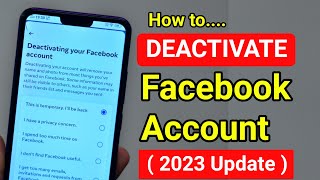 How to DEACTIVATE Facebook Account  2023 Update [upl. by Boggers]