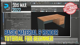 3ds Max 2022 Basic Material And Render Tutorial For Beginner COMPLETE [upl. by Mastic]