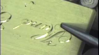 Hand Engraving Script Lettering [upl. by Devin]