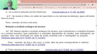 Código Penal  Artigo 146 a 154B [upl. by Aneres]