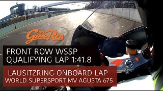 Qualifying Lap Onboard Lausitzring Gino Rea 1418 WORLD SUPERSPORT Mv Agusta 675 [upl. by Duarte]