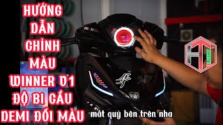 HƯỚNG DẪN CHỈNH MÀU CHO WINNER V1 ĐỘ BI CẦU MA RACING M10 VÀ DEMI ĐỔI MÀU TẠI ĐỘ XE BMT HTLIGHT [upl. by Lauer972]